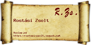 Rostási Zsolt névjegykártya
